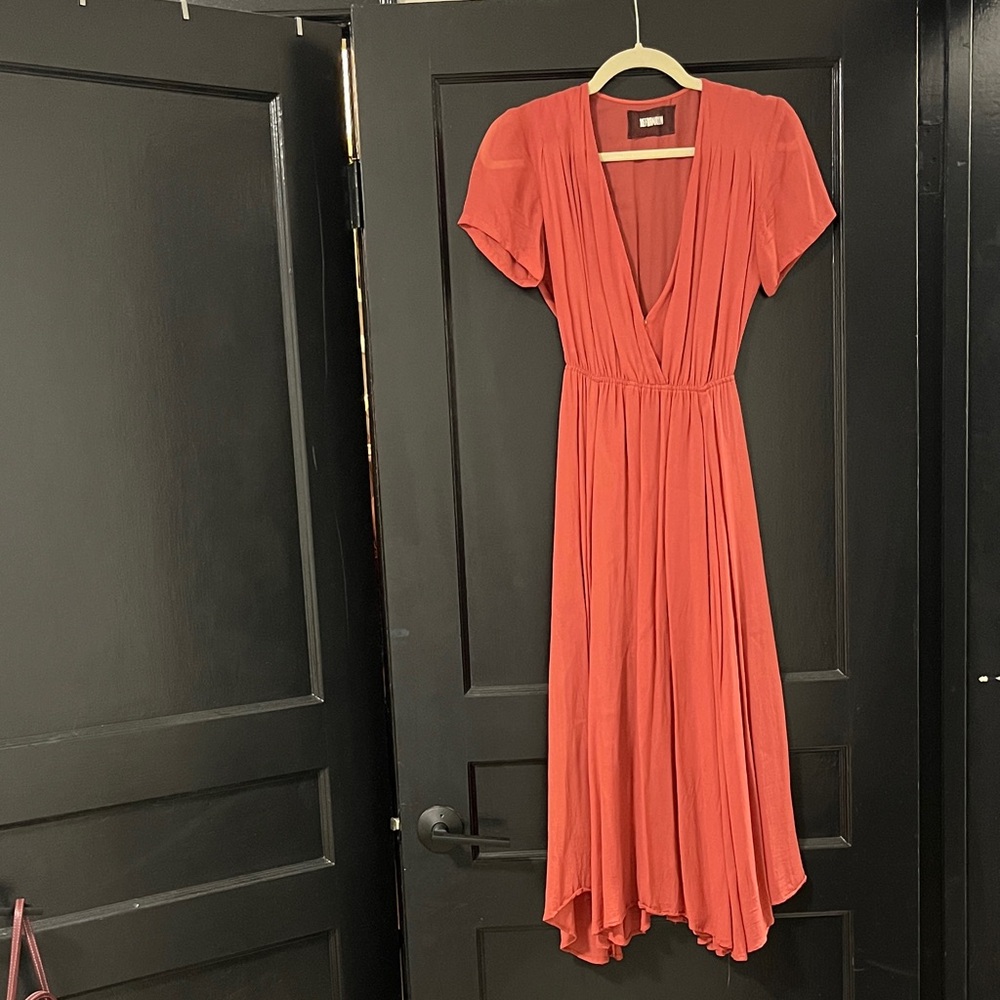Reformation High Low Dress in Pink